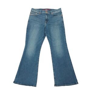 Lucky Brand Sweet Mid Rise Flare Jeans Womens 14 Blue Cotton Blend Retro Denim